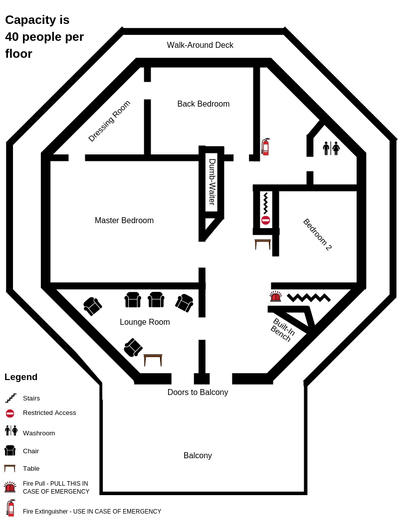 Image of second floor layout.